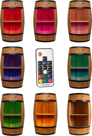 LED бар із дубової бочки з підсвіткою RGB, винний стелаж і шафа для вина, дерев'яний винний бар 80x50 см, креативний декор для дому, еко-дуб