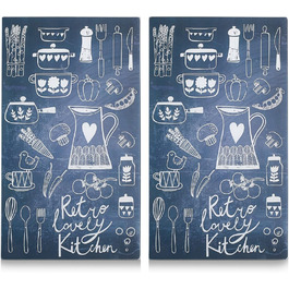 Скляні плити для плити та нарізання Zeller Lovely Kitchen, декоративні, 30x52 см, 2 шт.