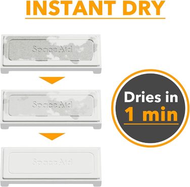 Органайзер для мийки DryingNeat з бамбуковою підставкою, швидковисихаючий тримач для кухонної губки, мила і дозатора, білий