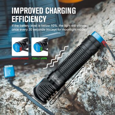 Налобний ліхтар OLIGHT Perun 2, 2500 люменів, 166 м, USB-зарядка, 5 режимів, таймер, акумулятор, для бігу, риболовлі, кемпінгу, чорний