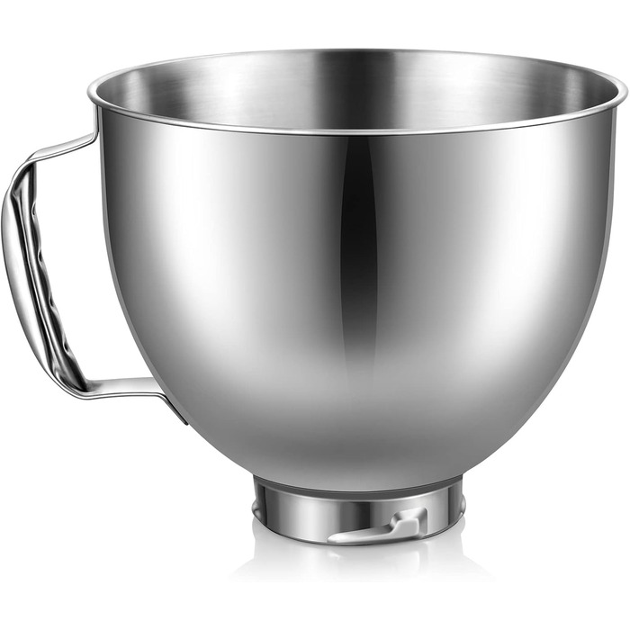 Миска з нержавіючої сталі для міксера KitchenAid 4,5–5 л, сумісна, змінна, підходить для міксерів з відкидною головкою, можна мити в посудомийній машині