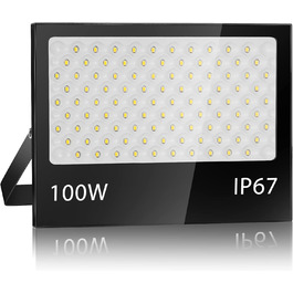 Світлодіодний прожектор 200W для вулиці, 20000 Лм, 7000K холодне біле світло, IP67 водонепроникний, для двору, гаража, саду