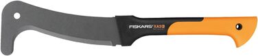 Мачете Fiskars WoodXpert XA3 50,5 см, антипригарне покриття, загартована сталева лезо, скловолоконна ручка, з чохлом, чорний/помаранчевий