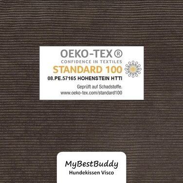 Ліжко для собаки MyBestBuddy Visco M, ортопедичне, коричневе, 70x50 см, з чохлом із POSO-Cord, наповнювач: в'язкоеластичний і комфортний пінополіуретан, для малих порід, машинне прання 40°C