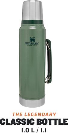 Термос Stanley Classic Legendary 1 л – сталева термокружка, зберігає тепло/холод 24 години, BPA-free, підходить для посудомийки, зелений Hammertone