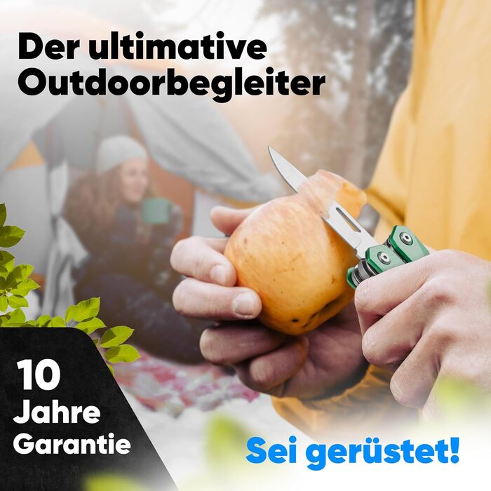 Мультитул AVENTURIS® зелений — багатофункціональний інструмент для велосипеда та туризму, подарунок для чоловіків