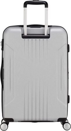 Валіза American Tourister Tracklite Spinner, велика, розширювана, 120 л, срібляста, 67 см