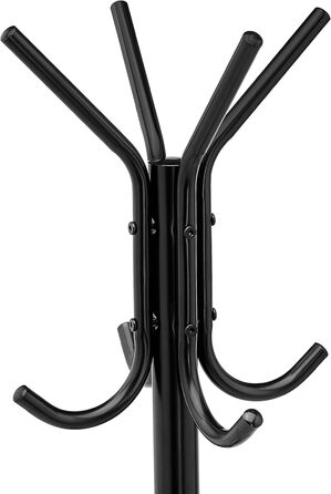 Вішак для одягу та капелюхів Amazon Basics, металевий, 29.5x29.5x167 см, чорний