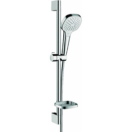 Душова лійка hansgrohe Croma Select E, 3 режими, антикальк, водозбереження, білий/хром, 0,65 м, набір