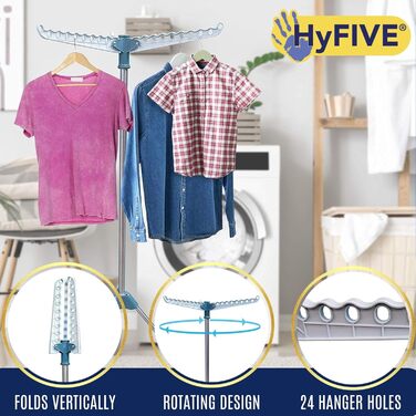 Сушарка для білизни Hyfive, складана, для дому та вулиці, однорівнева