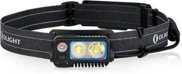 Налобний ліхтар OLIGHT Array 2 Pro з LED, жестовим сенсором, 1500 лм, 150 м, USB-C, акумуляторний, 3 режими з червоним світлом, 60° регулювання, міні-ліхтар, SOS-модуль