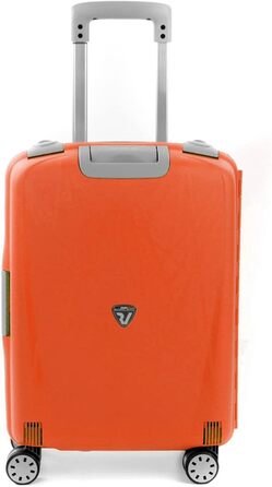 Валіза Roncato Light 55 см, 41 л, чорна/папая, легка дорожня пластикова