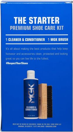 SHOE MGK Набір для чищення кросівок, взуття з замші, сітки, шкіри, білого та текстилю – універсальний комплект для догляду за взуттям