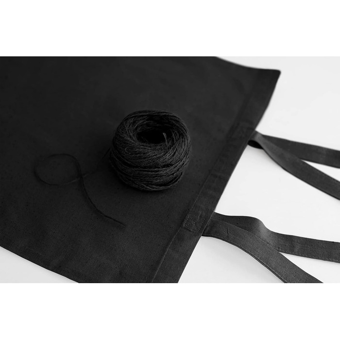 Бавовняна сумка 38x42 см, чорна, 25 шт, короткі ручки, OEKO-TEX, багаторазова екосумка для покупок, фарбування, шопер