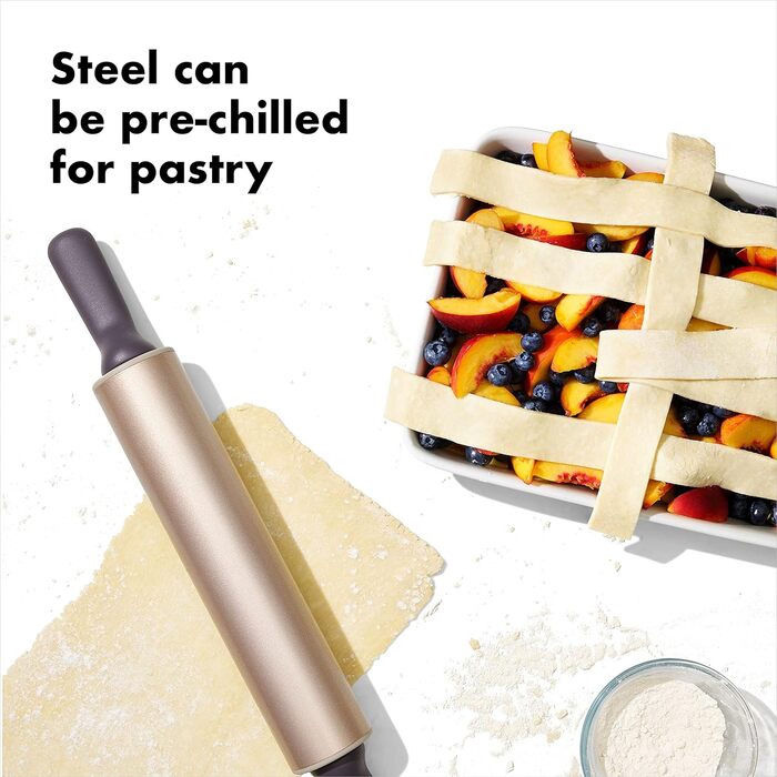 Антипригарна сталева качалка Oxo Good Grips, срібляста