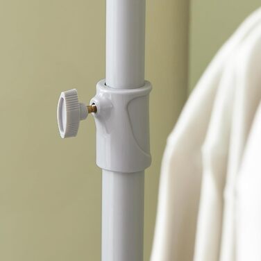 Телескопічна гардеробна система SoBuy FRG109 з 2 штангами для одягу, світло-сіра, регульована стійка для зберігання одягу