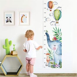 Декоративна мірна наклейка для дитячої кімнати Little Deco, 150 см – лісові тварини: олень, заєць, єнот, їжак. Стікер на стіну для дівчинки, декор для малюків, DL372 (Мотив 11)