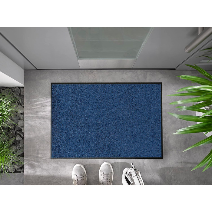 Килимок для підлоги Wash+Dry Original Navy 60x90 см, синій, для внутрішнього та зовнішнього використання, машинне прання