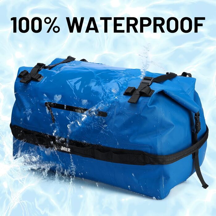 Велика водонепроникна сумка-рюкзак Rolltop для каякінгу, рафтингу, плавання, подорожей, спорту, пляжу, 60/80 л