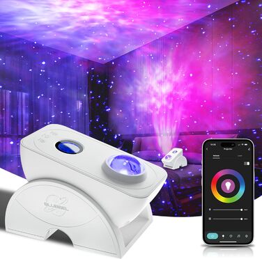 LED проектор зоряного неба Blubbel з Wi-Fi, 3D Галактика, нічник з керуванням через додаток і голос, сумісний з Alexa/Google, для дітей та спальні