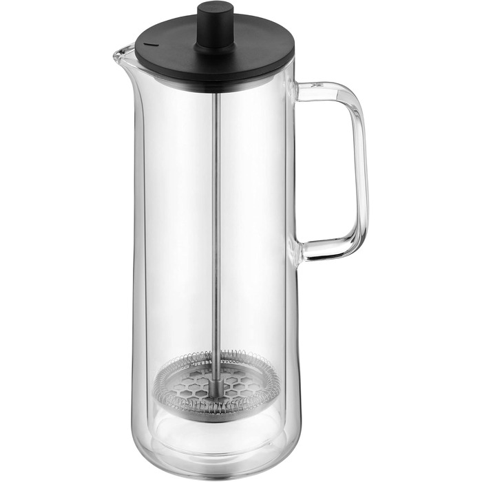 Френч-прес WMF Coffee Time 0,75 л, подвійне скло, для кави, на 6 чашок, скляний, можна мити в посудомийній машині