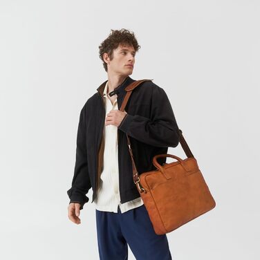 Шкіряна вінтажна сумка для ноутбука Berliner Bags Madrid, жіноча та чоловіча ділова сумка