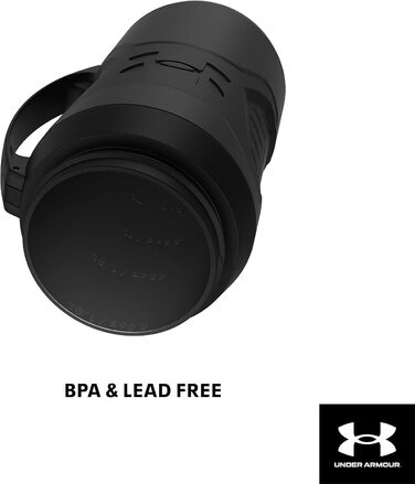 Пляшка для води Under Armour Playmaker Sport, 1,8 л, з ручкою, ізоляція, не протікає, чорна