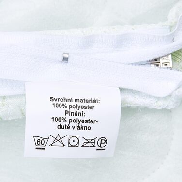 Чохол для матраца BONEX Komfort 90x200 см, висота 16-18 см, двошарова тканина з алое вера, для алергіків, прати при 60°C, 4-стороння блискавка, білий/зелений