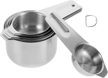 Набір мірних ложок і кухлів з нержавіючої сталі Amosfun (4 шт. и)