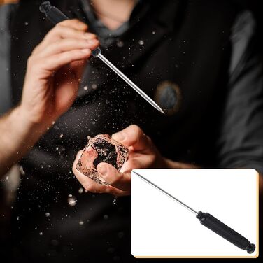 Алюмінієва ручка Ice Pick з лезом з нержавіючої сталі, чорна