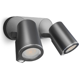 Смарт LED прожектор Steinel Spot DUO SC Connect для вулиці з датчиком руху, димований, керування через додаток, 7 Вт, 3000K, антрацит