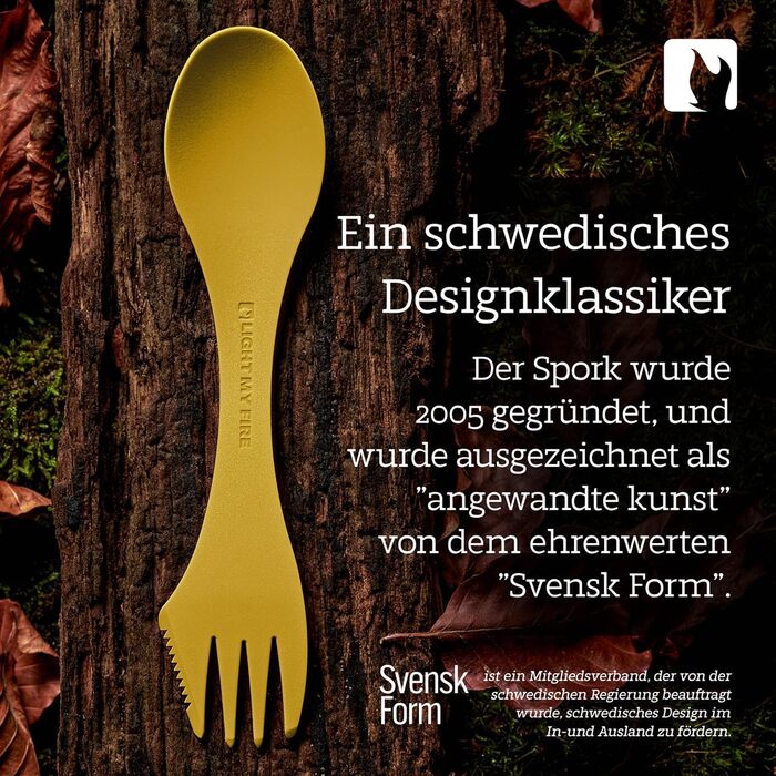 Набір ложка-вилка-ніж Light my Fire Spork Original 3-в-1 для кемпінгу, 4/10 шт, біопластик, BPA-free