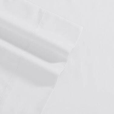 Комплект постільної білизни Laura Ashley для двоспального ліжка King Size, розкішна сатинова бавовна, щільність 800 ниток, білий, однотонний, м'який і гладкий текстиль для дому