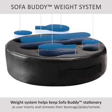 Підставка для чашки на диван Sofa-Buddy, шкіряна, чорна, універсальна підставка для напоїв, аксесуар для дивану