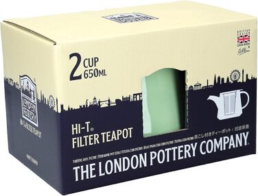 Чайник із фільтром і підставкою London Pottery, 650 мл, кераміка, колір м'ята