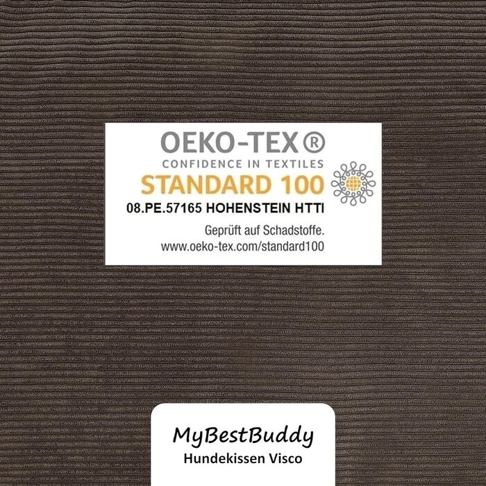 Ліжко для собаки MyBestBuddy Visco M, ортопедичне, коричневе, 70x50 см, з чохлом із POSO-Cord, наповнювач: в'язкоеластичний і комфортний пінополіуретан, для малих порід, машинне прання 40°C
