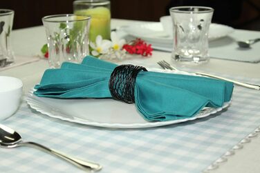 Серветки з бавовни Cotton Craft 100%, 20x20 дюймів, набір різнокольорових, для сервірування столу