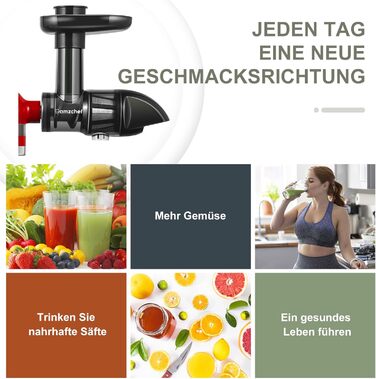 Соковитискач-насадка для KitchenAid Artisan, набір аксесуарів для повільного віджиму овочів і фруктів, чорний (машина не входить до комплекту)