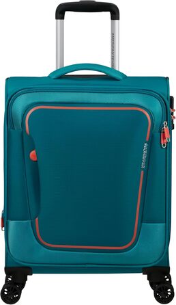 Валіза American Tourister Pulsonic Spinner L, розширювана, 81 см, 113/122 л, бірюзова (Stone Teal), мала 55 см, 43.5 л