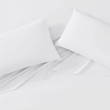 Комплект постільної білизни Laura Ashley для двоспального ліжка King Size, розкішна сатинова бавовна, щільність 800 ниток, білий, однотонний, м'який і гладкий текстиль для дому