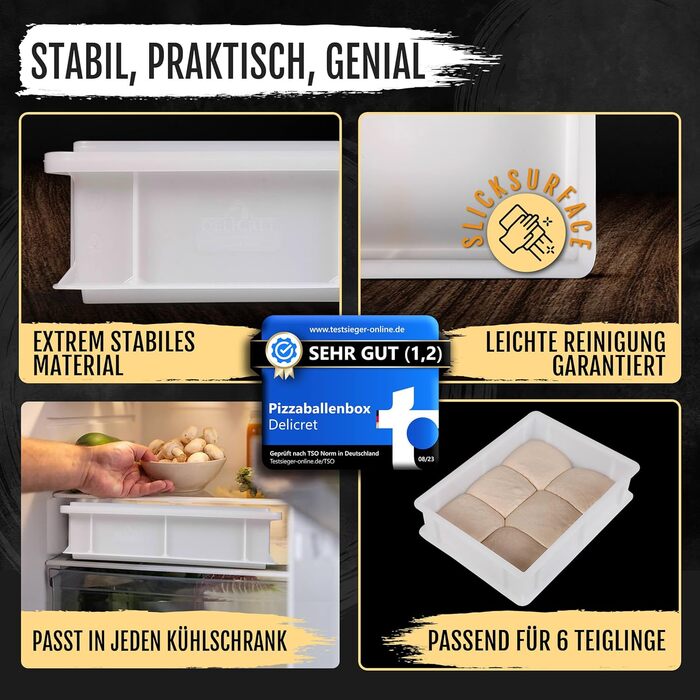 DELICRET – Стартовий набір для піци Deluxe: першокласні інгредієнти, бокс з тістом для піци, для домашнього приготування