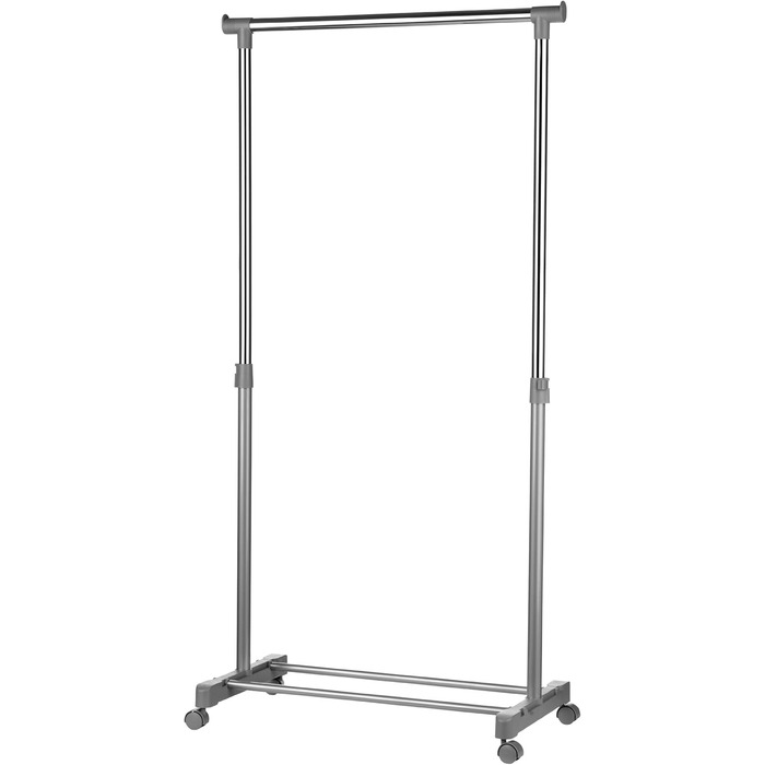 Преміум вішак для одягу на колесах Premier Housewares, хром, пластик, сірий, 43x80x152 см