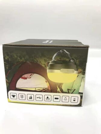 Кемпінговий LED ліхтар із RGB-підсвіткою, магнітом, 5200 мА·год, USB-зарядка, 6 режимів яскравості, димер, для туризму, кемпінгу, надзвичайних ситуацій