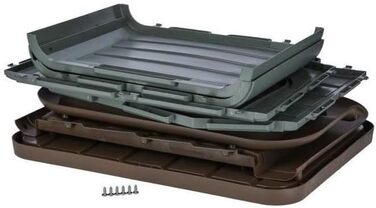 Будинок для котів Kerbl Paola Eco, всепогодний, для вулиці та дому, 75x59x55 см, сірий/зелений/коричневий, стійкий до ультрафіолету та вологи
