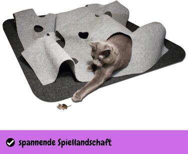 Інтерактивний килим-тунель для котів CatMountain®, іграшка для кошенят та дорослих котів