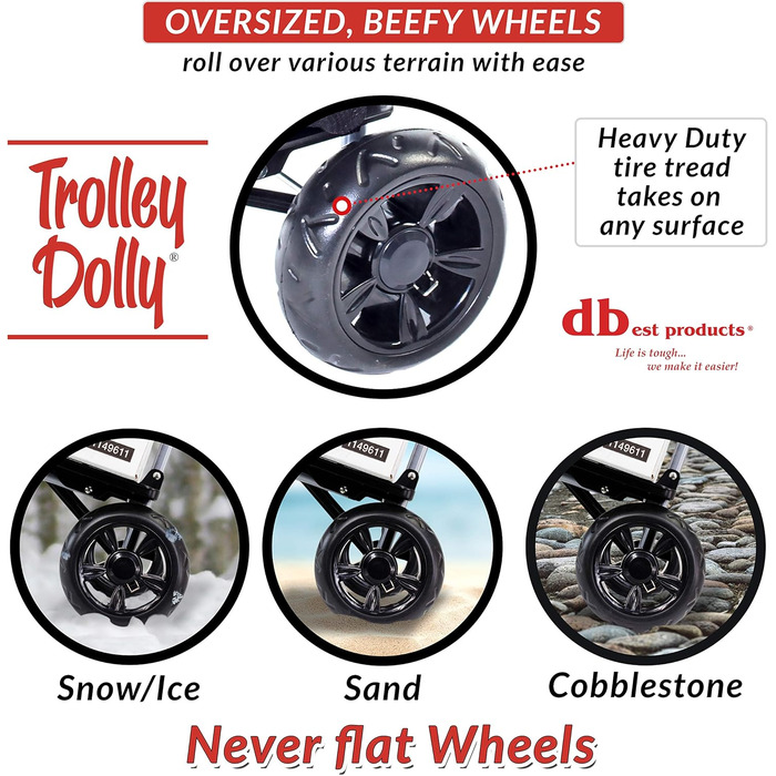 Складна господарська візок dbest products Trolley Dolly, чорний