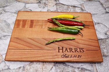 Іменна обробна дошка з гравіюванням на замовлення Algis Crafts, дерев'яна, ручної роботи, сніданкова дошка, подарунок на весілля, лазерне гравіювання