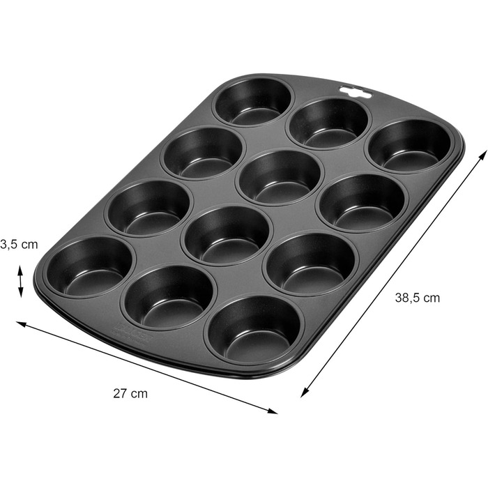 Форма для випікання KAISER Inspiration з кришкою 42x29x4 см + форма для мафінів на 12 штук 38x27 см, антипригарне покриття, стандартний розмір, для кексів і мафінів