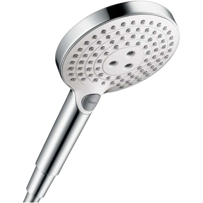 Душова лійка hansgrohe Raindance Select S, 3 режими, антикальк, білий/хром