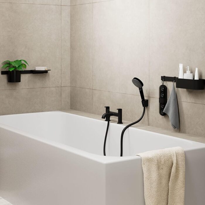 Ручний душ hansgrohe Vernis Blend, 2 режими, круглий 100 мм, антикальк, матовий чорний